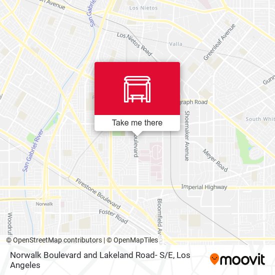 Norwalk Boulevard and Lakeland Road- S / E map