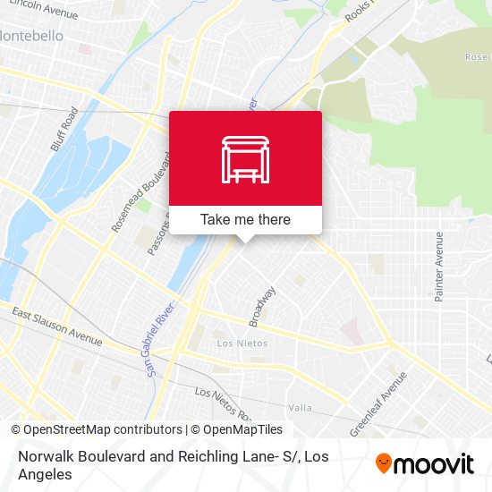 Mapa de Norwalk Boulevard and Reichling Lane- S/