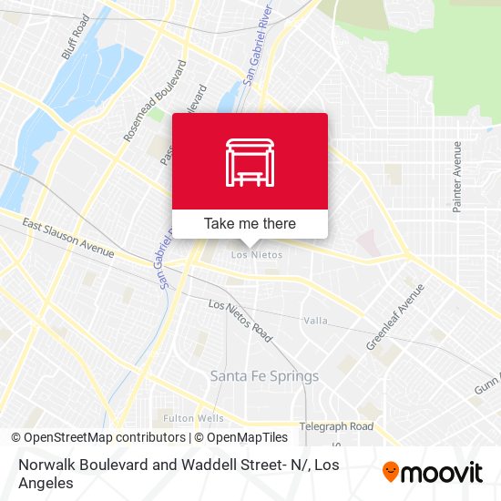 Norwalk Boulevard and Waddell Street- N/ map