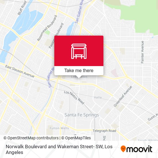 Mapa de Norwalk Boulevard and Wakeman Street- SW