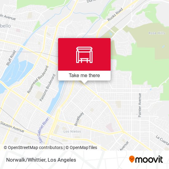 Norwalk/Whittier map