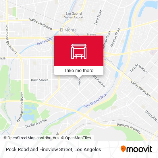 Peck Road and Fineview Street map