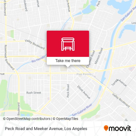 Peck Road and Meeker Avenue map