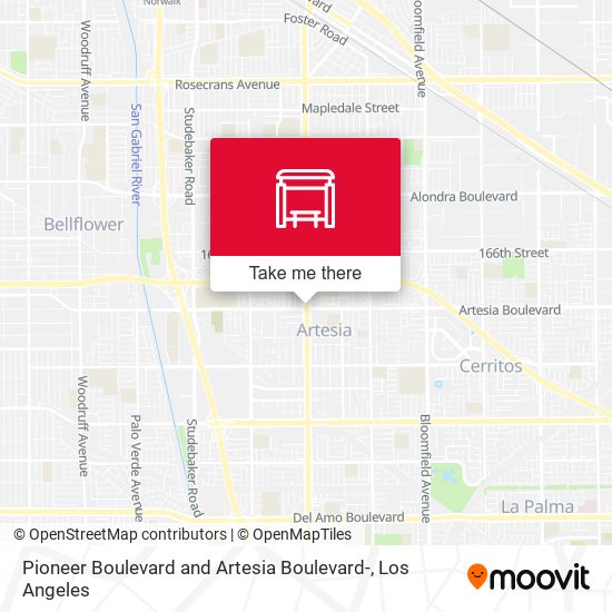 Mapa de Pioneer Boulevard and Artesia Boulevard-