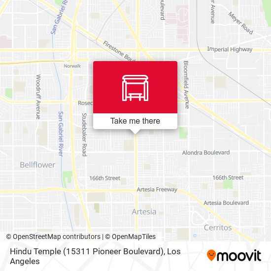 Mapa de Hindu Temple (15311 Pioneer Boulevard)