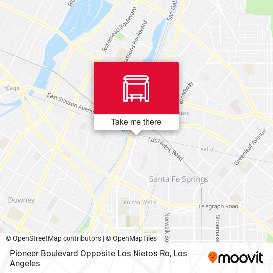 Pioneer Boulevard Opposite Los Nietos Ro map