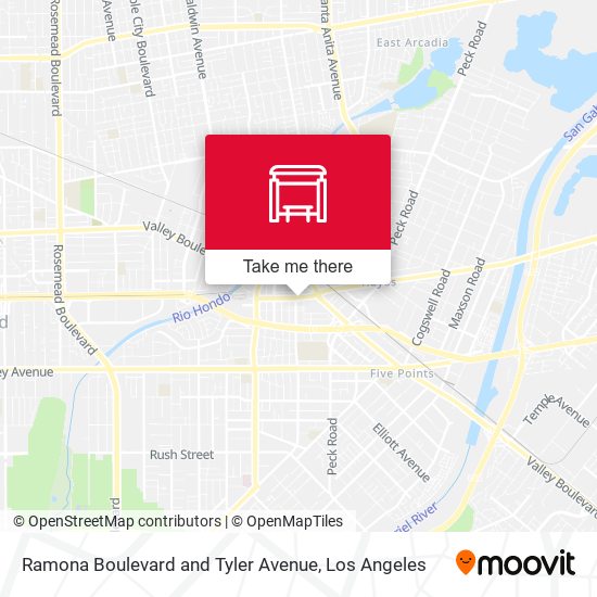 Ramona Boulevard and Tyler Avenue map