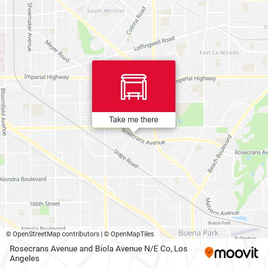 Rosecrans Avenue and Biola Avenue N / E Co map