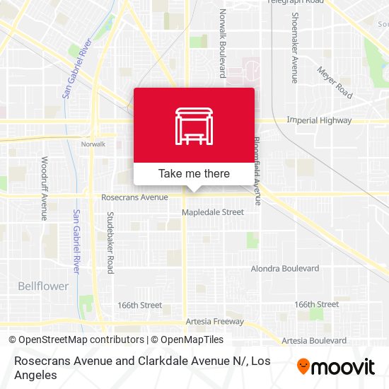Mapa de Rosecrans Avenue and Clarkdale Avenue N/