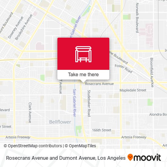 Rosecrans Avenue and Dumont Avenue map