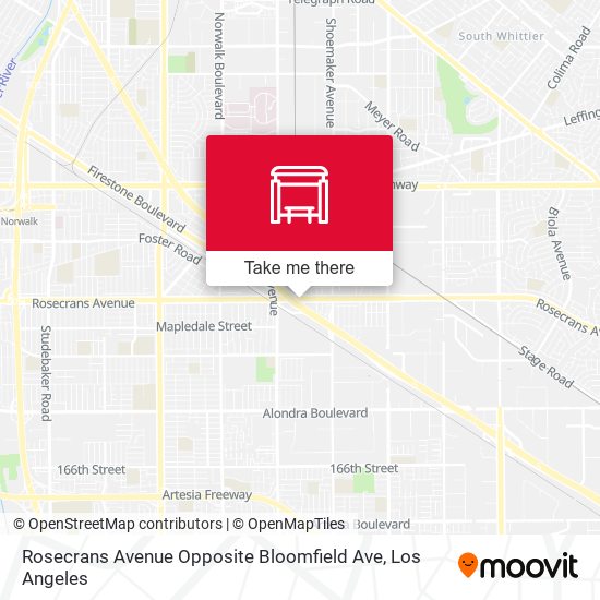 Rosecrans Avenue Opposite Bloomfield Ave map