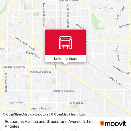 Rosecrans Avenue and Greenstone Avenue N map