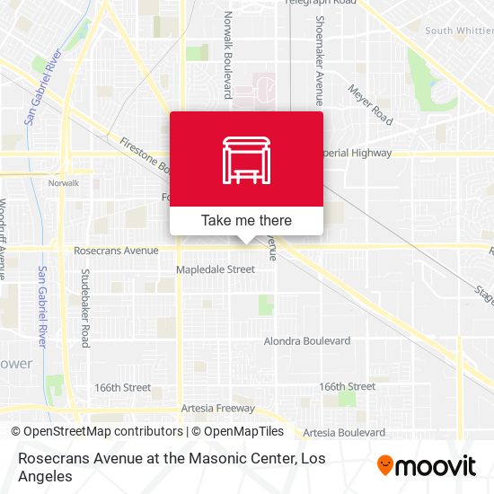 Rosecrans Avenue at the Masonic Center map