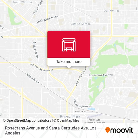 Rosecrans Avenue and Santa Gertrudes Ave map
