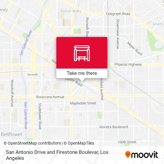San Antonio Drive and Firestone Boulevar map