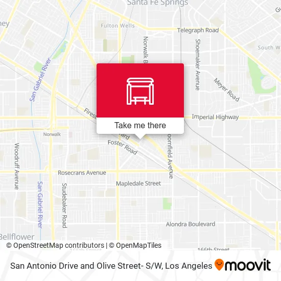 San Antonio Drive and Olive Street- S / W map