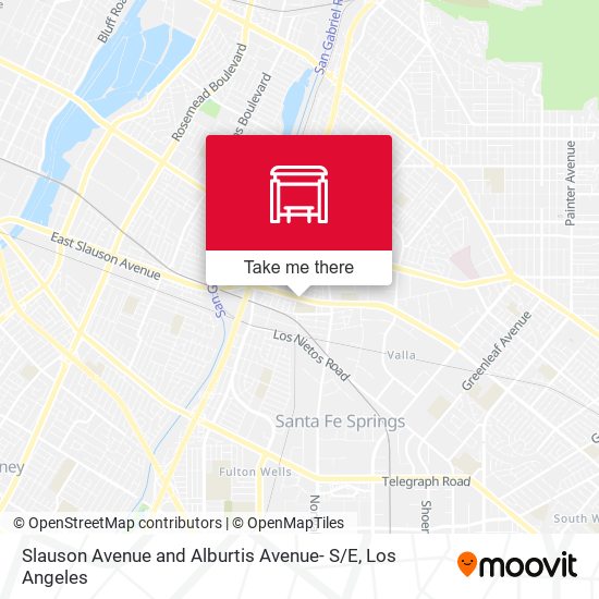 Slauson Avenue and Alburtis Avenue- S / E map