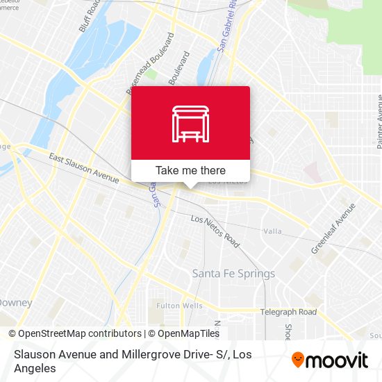 Slauson Avenue and Millergrove Drive- S/ map