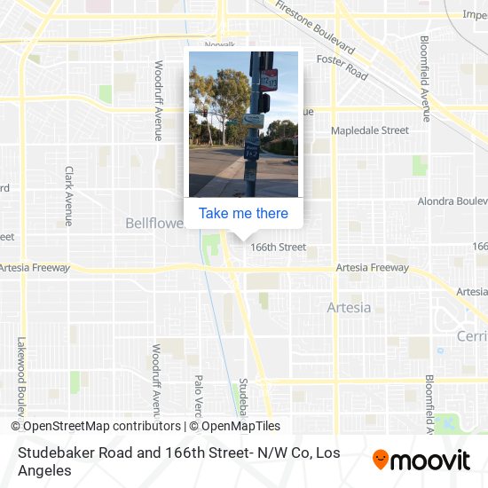 Studebaker Road and 166th Street- N / W Co map