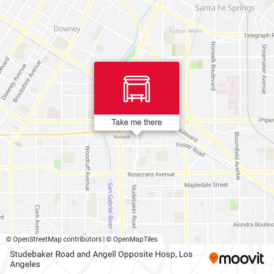 Studebaker Road and Angell Opposite Hosp map