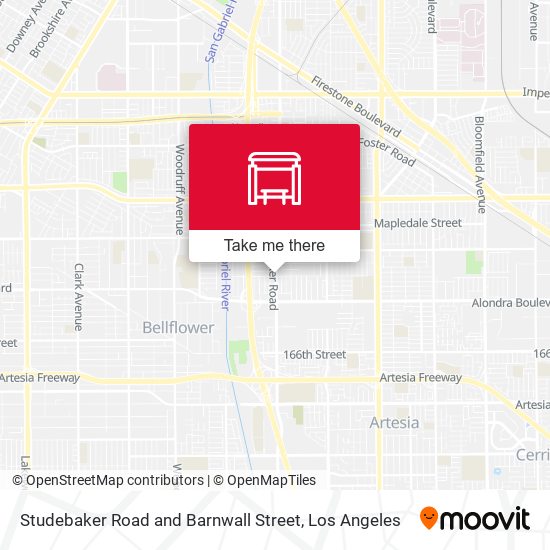 Studebaker Road and Barnwall Street map