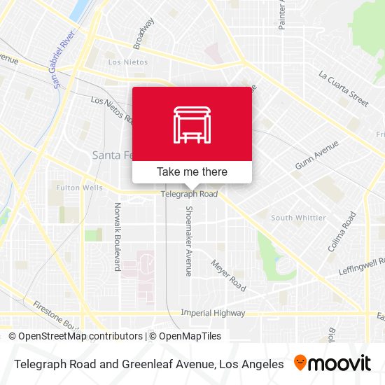 Telegraph Road and Greenleaf Avenue map