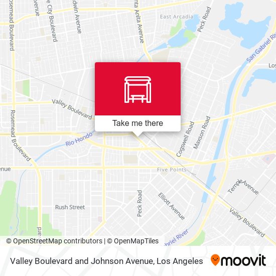 Valley Boulevard and Johnson Avenue map