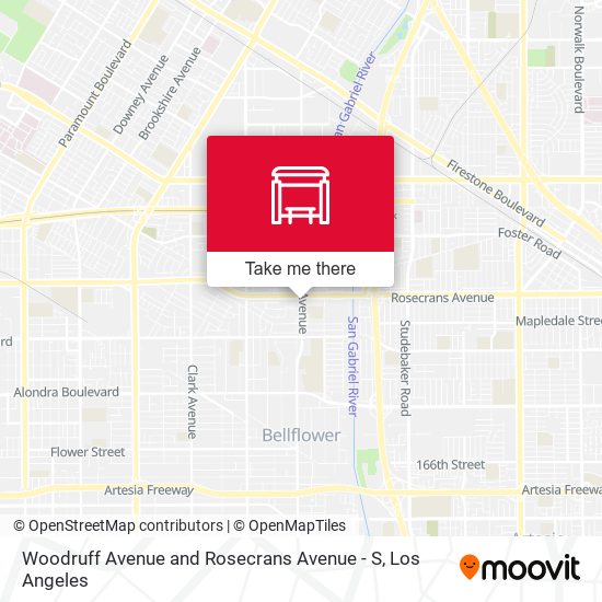 Woodruff Avenue and Rosecrans Avenue - S map