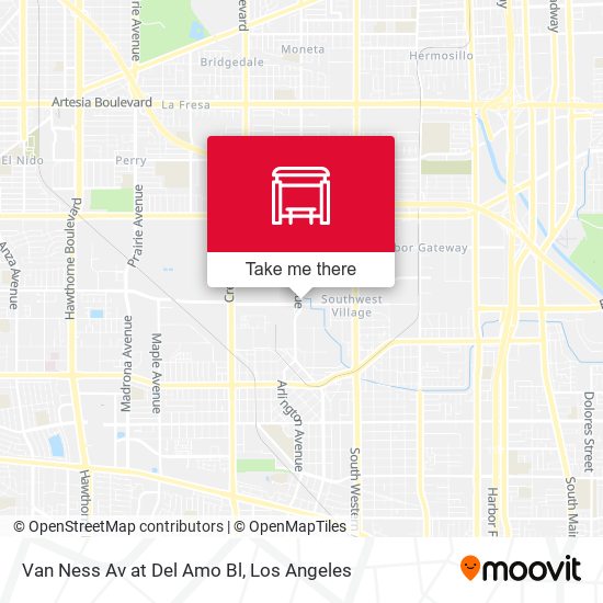 Van Ness Av at Del Amo Bl map