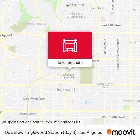 Downtown Inglewood Station (Bay 3) map