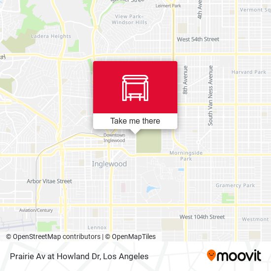 Prairie Av at Howland Dr map