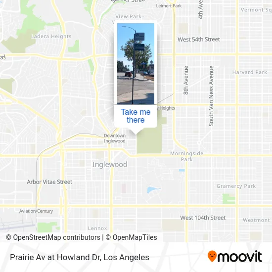 Prairie Av at Howland Dr map