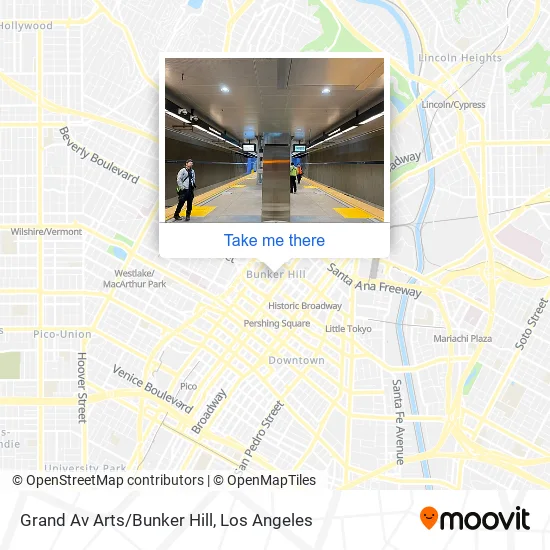 Grand Av Arts/Bunker Hill map