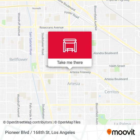 Pioneer Blvd / 168th St map