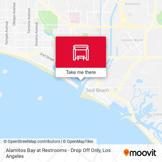 Mapa de Alamitos Bay at Restrooms - Drop Off Only