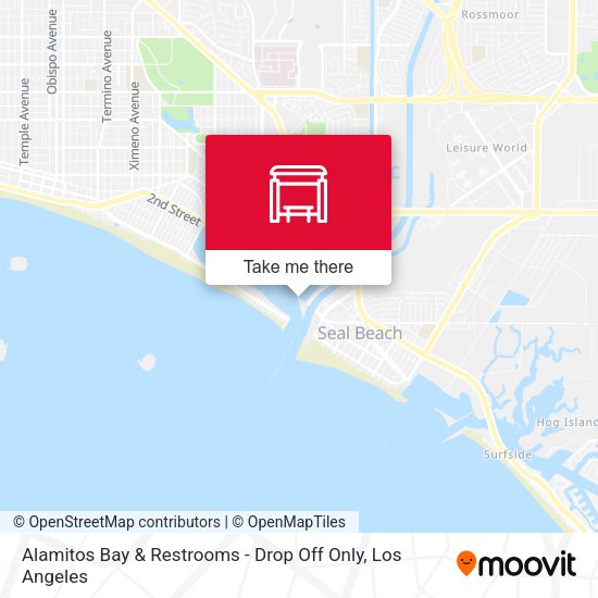 Mapa de Alamitos Bay & Restrooms - Drop Off Only
