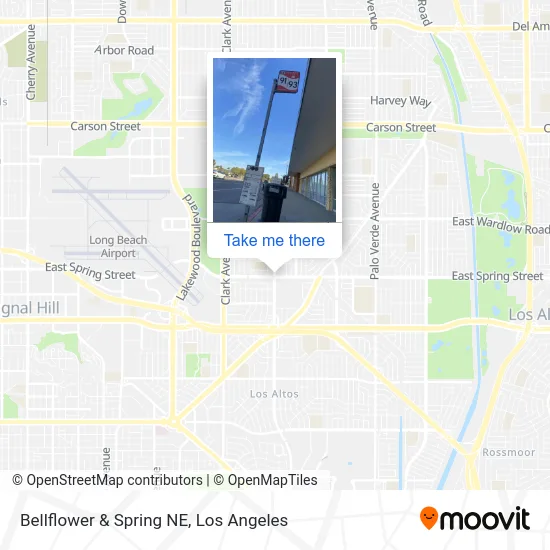 Bellflower & Spring NE map