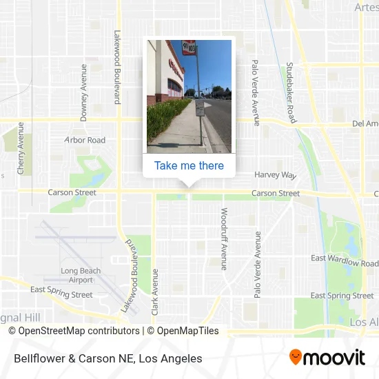 Bellflower & Carson NE map