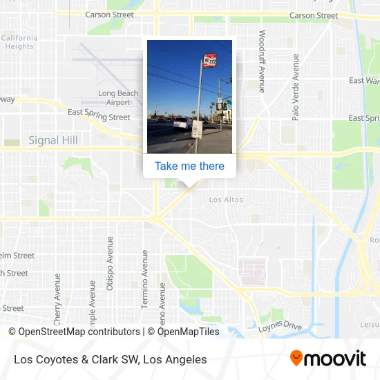 Los Coyotes & Clark SW map