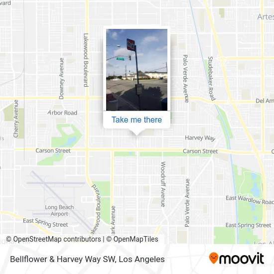 Bellflower & Harvey Way SW map