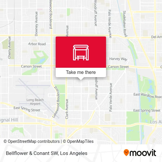 Bellflower & Conant SW map