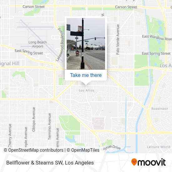 Bellflower & Stearns SW map