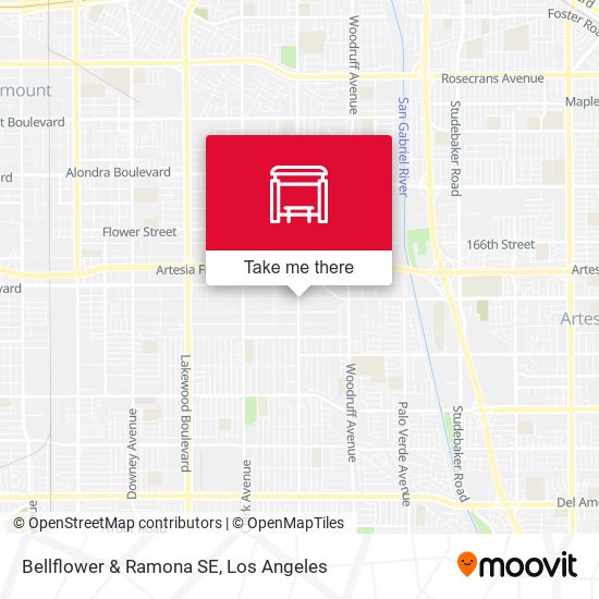 Bellflower & Ramona SE map