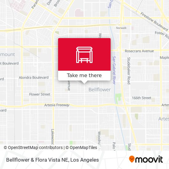 Bellflower & Flora Vista NE map