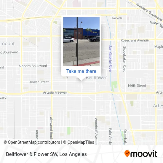 Bellflower & Flower SW map