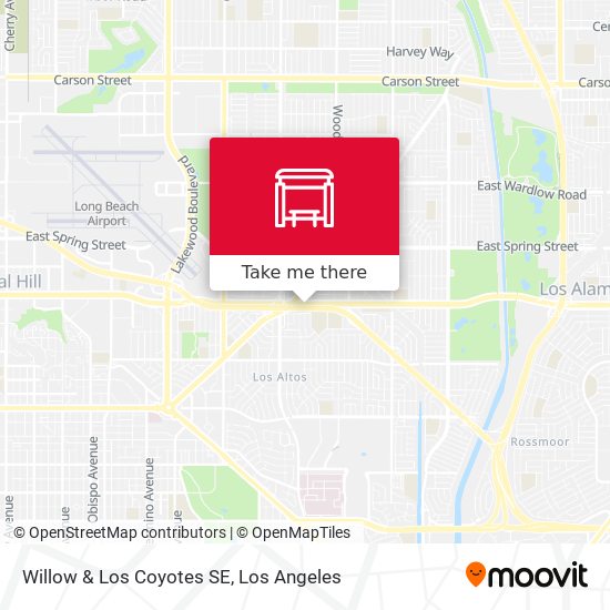 Willow & Los Coyotes SE map