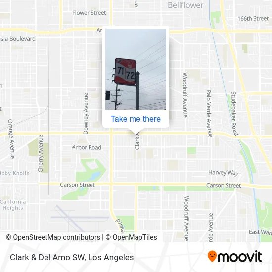 Clark & Del Amo SW map