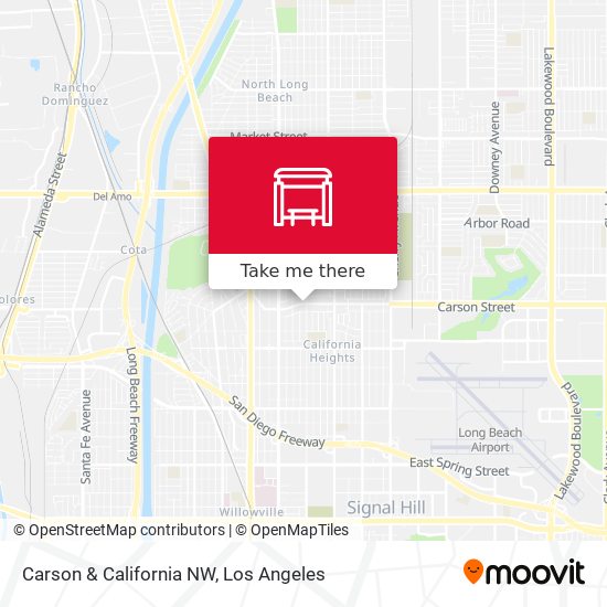 Carson & California NW map