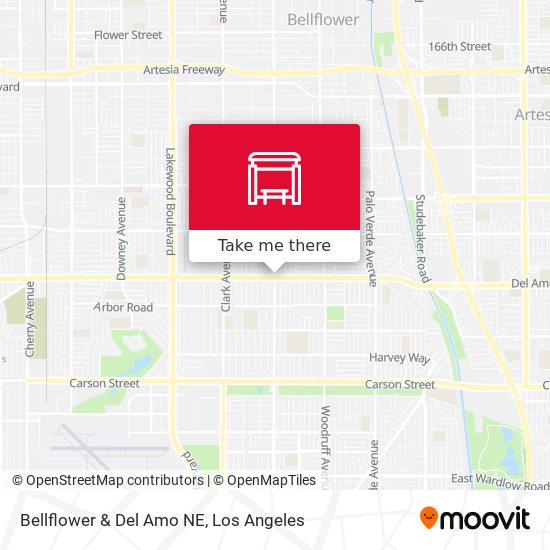 Bellflower & Del Amo NE map