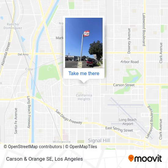 Carson & Orange SE map